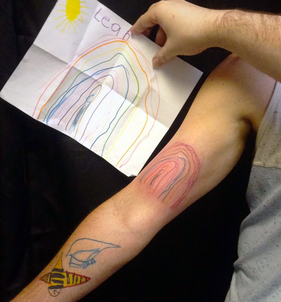 Why This Dad Made His Body a Canvas for Daughter's Art :: 