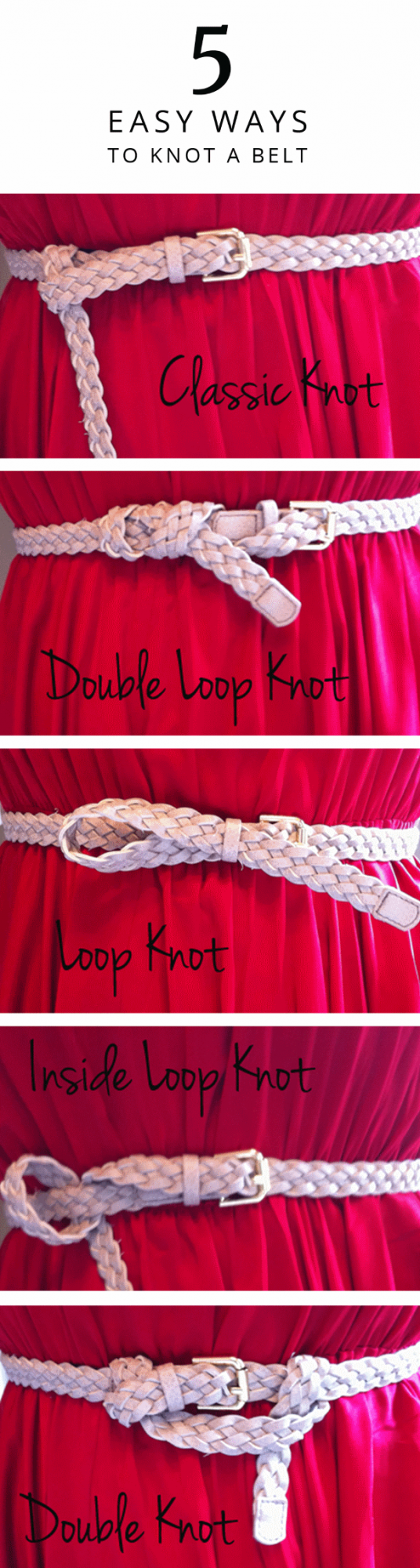 If you're looking for some style help with your belt knots, check out these 5 easy fashionable ways to tie your leather belt. | YummyMummyClub.ca