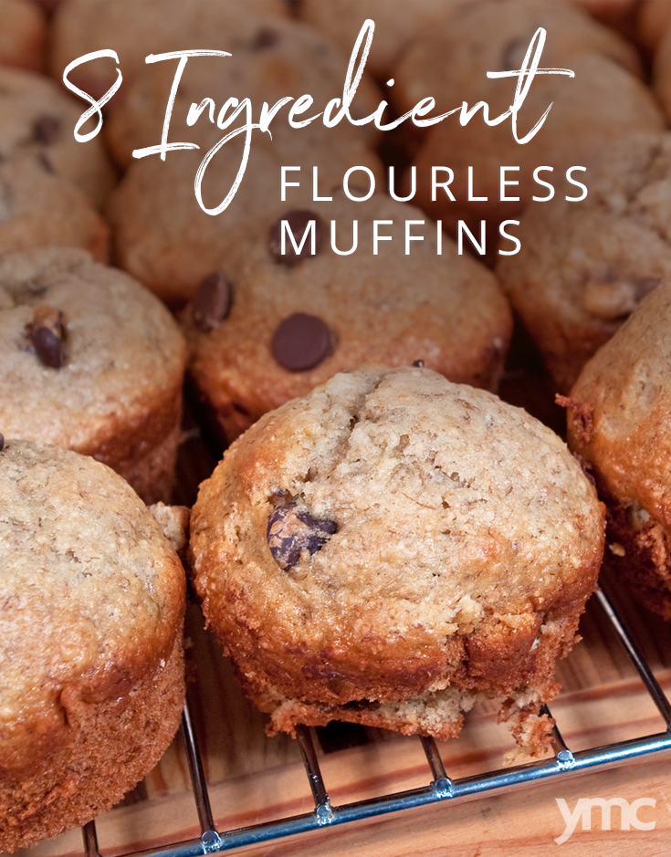 These delicious peanut butter and banana muffins are naturally gluten free using whole food ingredients and without a special flour! | YMC