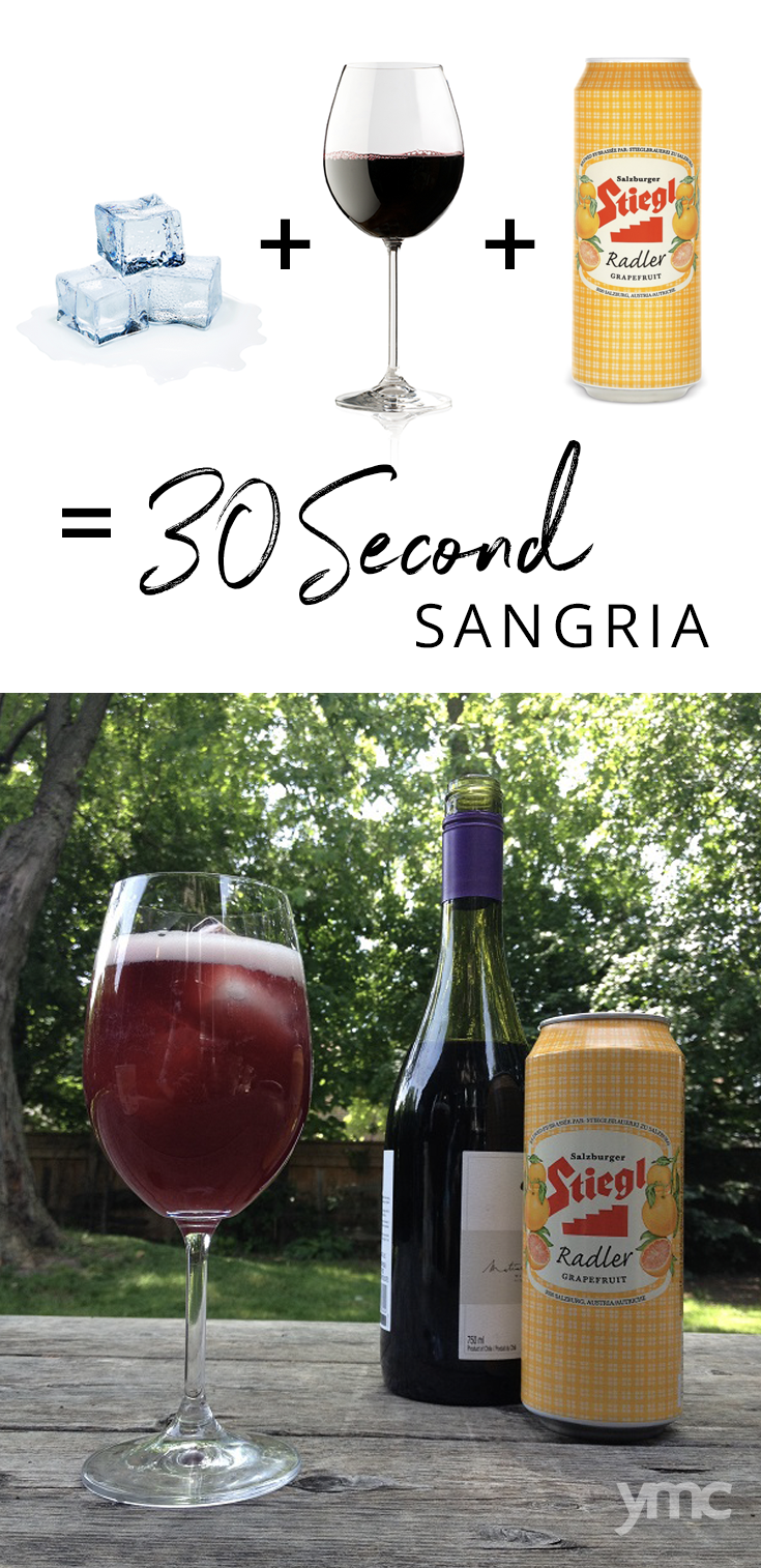 30 Second Sangria. It's 2 ingredients, and a hit at any party! | YummyMummyClub.ca